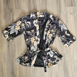 EUC | All Saints Blue Floral Kimono Top